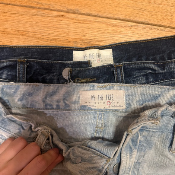 Lots of two Free People Jean shorts -29 - Picture 3 of 3